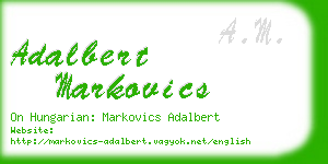 adalbert markovics business card